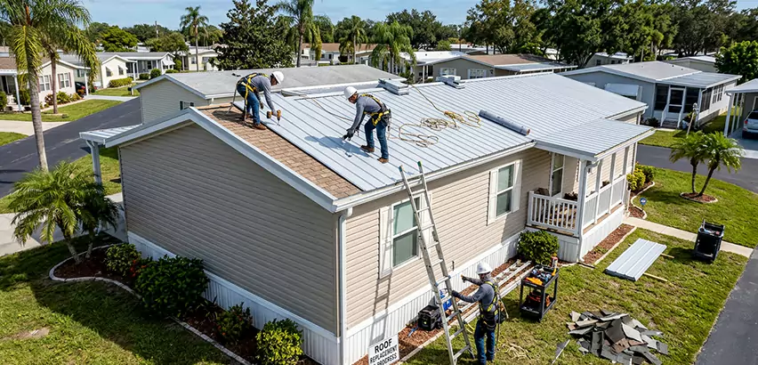 Mobile Home Metal Roof Replacement in Streamwood