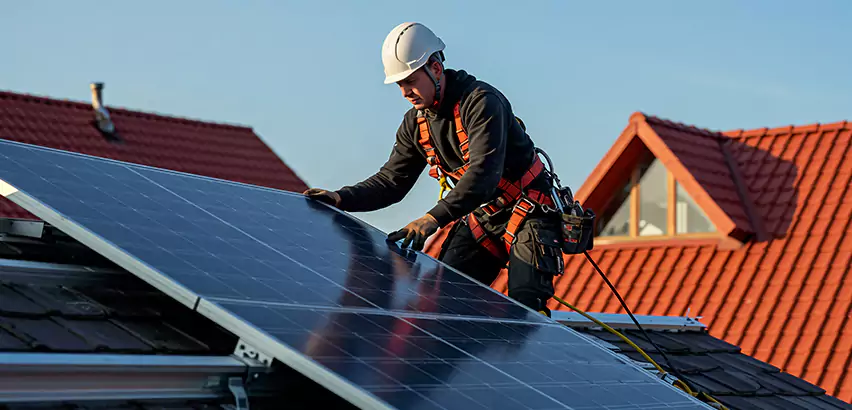 Solar Panels on Steel Roof Installation in Streamwood
