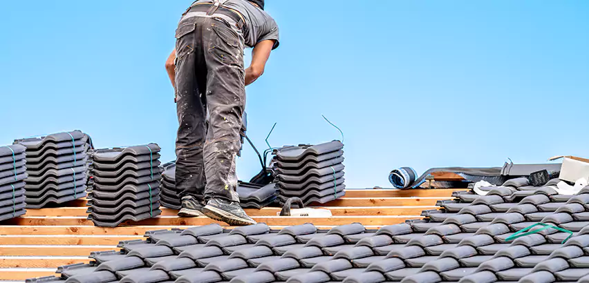Replacing Tile Roof Underlayment in Streamwood